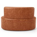 Ver mais imagens de Sofá 2 Lugares 140cm Orgânico para Sala de Estar Living Larissa L02 Couríssimo Camel - Lyam Decor