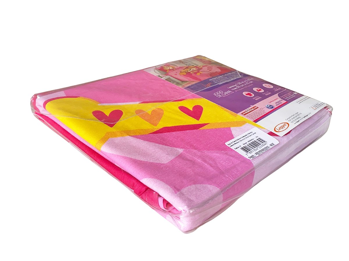 Jogo de Cama Infantil Lepper Patrulha Canina Menina Solteiro 2 Peças Estampado Rosa - 5