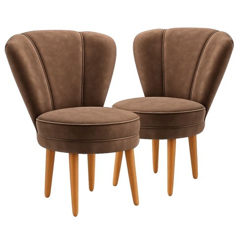 Conjunto 2 Cadeiras Confortável para Mesa de Jantar Decor Cozinha Tecido Veludo