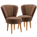 Ver imagem 1 de Conjunto 2 Cadeiras Confortável para Mesa de Jantar Decor Cozinha Tecido Veludo