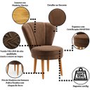 Ver imagem 3 de Conjunto 2 Cadeiras Confortável para Mesa de Jantar Decor Cozinha Tecido Veludo