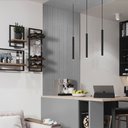 Ver imagem 2 de Kit 10 Painel Ripado Pvc Madeira Travertino Cinza 2,9m X 16cm