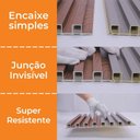 Ver imagem 5 de Kit 10 Painel Ripado Pvc Madeira Travertino Cinza 2,9m X 16cm