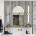 Ver imagem 4 de Kit 10 Painel Ripado Pvc Madeira Travertino Cinza 2,9m X 16cm