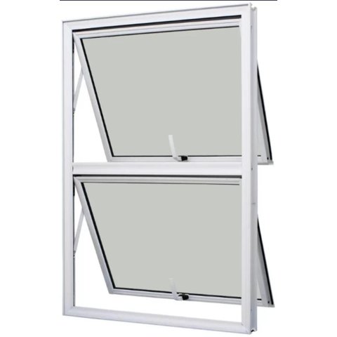 Vitrô Alumínio Branco Maxim Ar 2 Seções Vertical - 120x60