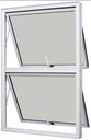 Ver imagem 1 de Vitrô Alumínio Branco Maxim Ar 2 Seções Vertical - 120x60