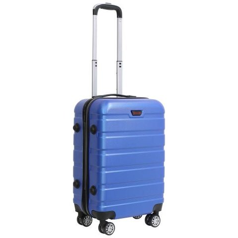 Mala de Viagem Rígida em Abs 4 Rodinhas 360º com Cadeado - Azul