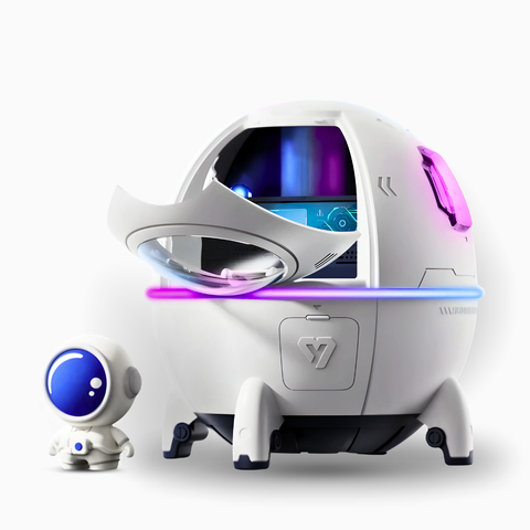 Umidificador Espacial com Astronauta Luz Ambiente Criativo