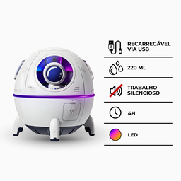 Umidificador Espacial com Astronauta Luz Ambiente Criativo - 6