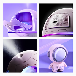 Umidificador Espacial com Astronauta Luz Ambiente Criativo - 2