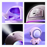 Umidificador Espacial com Astronauta Luz Ambiente Criativo - 2