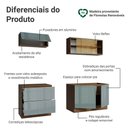 Ver imagem 4 de Armário de Cozinha Compacta 200 cm Rustic/Cinza Lux Madesa 07