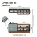 Ver imagem 3 de Armário de Cozinha Compacta 200 cm Rustic/Cinza Lux Madesa 07