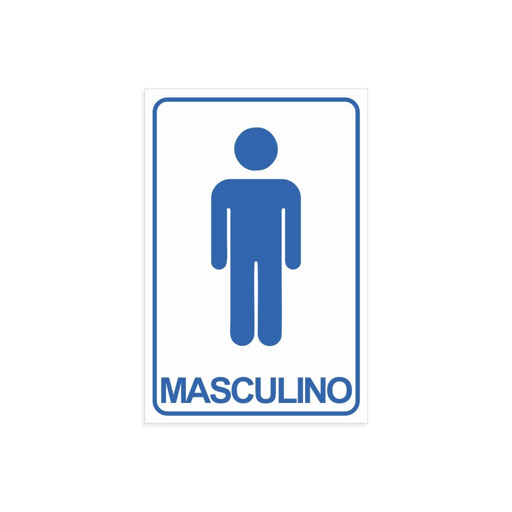 Placa de Sinalização Banheiro Masculino - 1