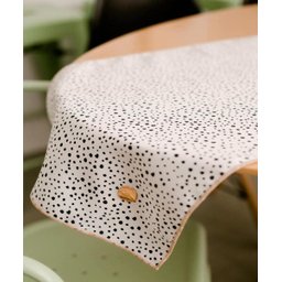 Caminho de Mesa Poá Gourmet Branco e Preto 170x40cm Pano Urbano - 3