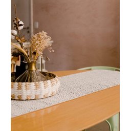 Caminho de Mesa Poá Gourmet Branco e Preto 170x40cm Pano Urbano - 2