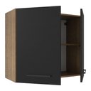 Ver imagem 7 de Armário Aéreo 70 Cm 2 Portas Rustic/preto Rustic/preto