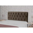 Ver imagem 1 de Painel de Cama Box Estofada Cabeceira Viena Plus Casal 140 Veludo Cacau - Simbal