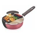 Ver imagem 2 de Frigideira Ovos Antiaderente Alumínio com Tampa Premium 12cm: Cereja