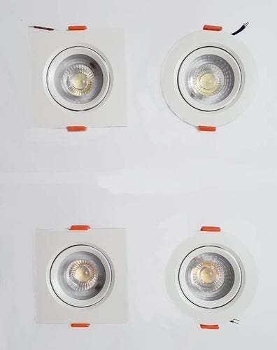 Kit 10 Spot LED Quadrado - Branco Quente 3000K - 3
