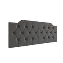 Ver imagem 3 de Cabeceira Painel Estofada Queen Capitonê Luxo Dobrável Capela Fixação na Parede:Cinza