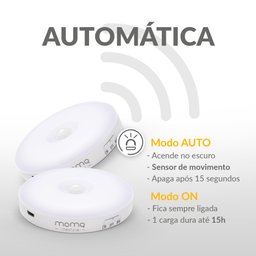 Luzinha® Luminária Led com Sensor de Presença Noturno Usb Carregável Momo Lifestyle - 4