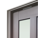 Ver imagem 6 de Porta Pivotante Alumínio Lamb.Visione c/Pux.D.Elite Marrom Corten 240x150 Brimak