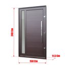 Ver imagem 4 de Porta Pivotante Alumínio Lamb.Visione c/Pux.D.Elite Marrom Corten 240x150 Brimak