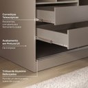 Ver mais imagens de Kit Guarda Roupas 3 Portas, Cômoda e Mesa de Cabeceira Araçá CabeCasa MadeiraOriginals Cinza/Fendi