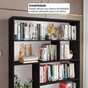 Ver mais imagens de Estante de Escritório para Livros com 8 Nichos 120cm Multimóveis Crrui-EST003 Preto