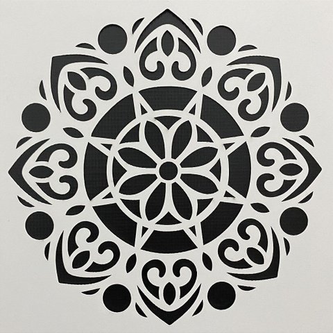 Stencil Gabarito Mandala Revestimento Parede Poliestireno 3d