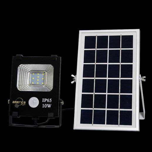 Refletor Led Slim Solar Com Placa E Sensor 50W 6000K - 2