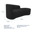 Ver imagem 3 de Recamier Curvo Orgânico 160cm 2 Lugares Lado Direito para Sala Estar Bouclé Paris
