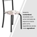 Ver imagem 4 de Cadeiras para Sala de Jantar 6 Unidades Sara Preto/Arabesco