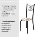 Ver imagem 5 de Cadeiras para Sala de Jantar 6 Unidades Sara Preto/Arabesco