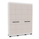 Ver imagem 2 de Roupeiro Solteiro Lisboa 4 Portas 4 Gavetas 161x214cm Branco/Creme 240842