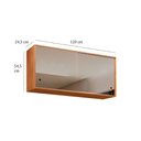 Ver imagem 3 de Armário Aéreo Duplo Valencia 2 Portas de Correr Vidro Reflecta Salleto