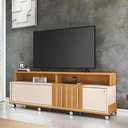 Ver imagem 1 de Rack Bancada Graci para Tv até 70 Polegadas com Rodizios Cinamomo/off White