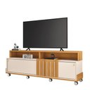 Ver imagem 2 de Rack Bancada Graci para Tv até 70 Polegadas com Rodizios Cinamomo/off White