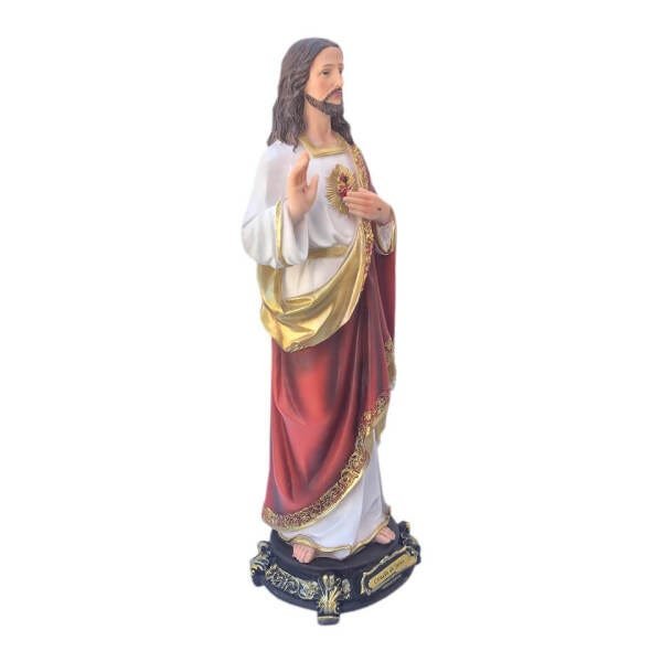 Imagem do Sagrado Coração de Jesus Resina Grande 40 cm - 2