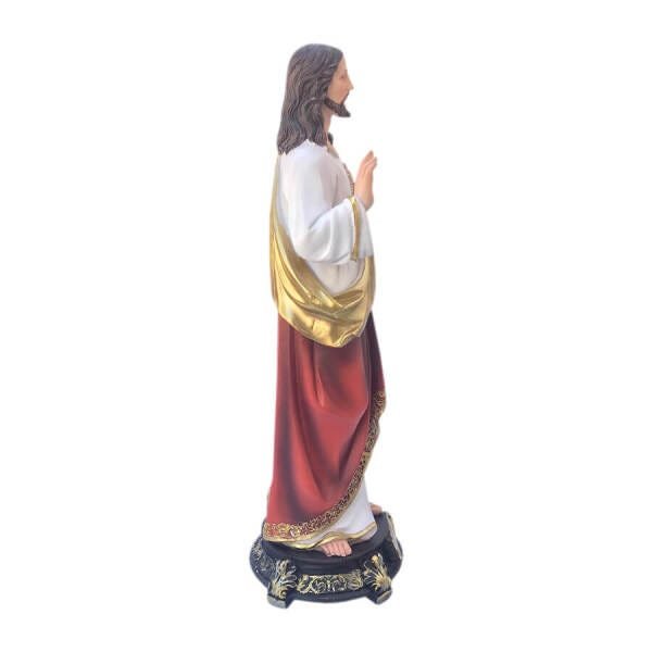 Imagem do Sagrado Coração de Jesus Resina Grande 40 cm - 3