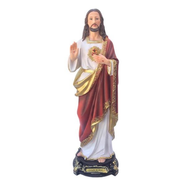 Imagem do Sagrado Coração de Jesus Resina Grande 40 cm