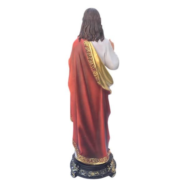Imagem do Sagrado Coração de Jesus Resina Grande 40 cm - 4
