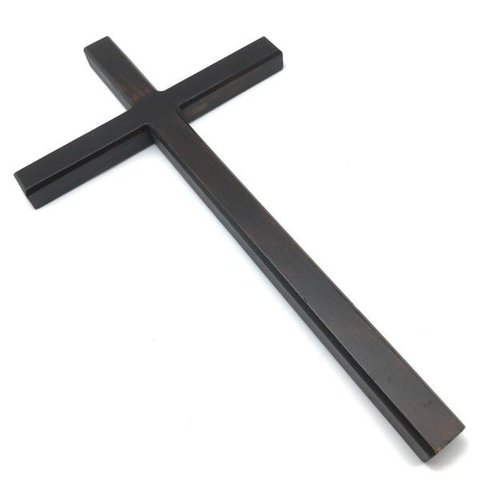 Crucifixo de Porta ou Parede Madeira Sem o Cristo 33 cm
