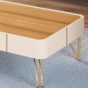 Ver imagem 3 de Painel Suspenso Lets Cinamomo Off White com Mesa de Centro Cadenza Off White Cinamomo - Hb Móveis