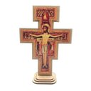 Ver imagem 1 de Crucifixo Cruz São Damião São Francisco de Mesa 20 cm