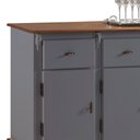 Ver imagem 2 de Balcão Buffet 4 Portas e 3 Gavetas com Pés Luiz XV 60635 Linz Móveis - Cinza/Imbuia