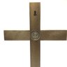 Crucifixo de Mesa e Parede Madeira Metal São Bento Ouro Velho 35 cm - 5