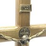 Crucifixo de Mesa e Parede Madeira Metal São Bento Ouro Velho 35 cm - 2