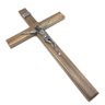 Crucifixo de Parede Madeira Cristo Prata Velha 40 cm - 1